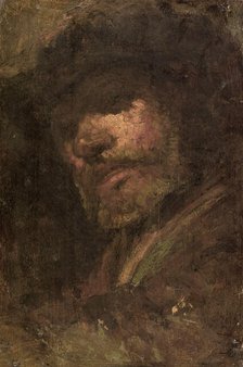Le Tambour, tête d'homme d'après Rembrandt, 1853. Creator: Felix Francois Georges Philibert Ziem.