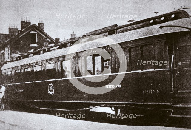 Railway carriage in which the Armistice ending World War I was signed, c1918. Artist: Unknown