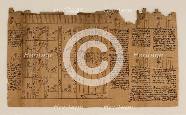 The Book of the Dead of Nes-Min, Section 18, c200-30 BC. Creator: Unknown.