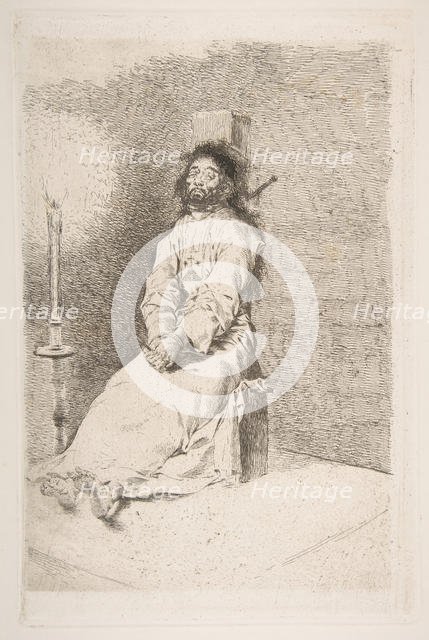 The garroted man (El agarrotado), 1778-80. Creator: Francisco Goya.