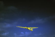 Marine Corps glider in flight out of Parris Island, S.C., 1942. Creator: Alfred T Palmer.