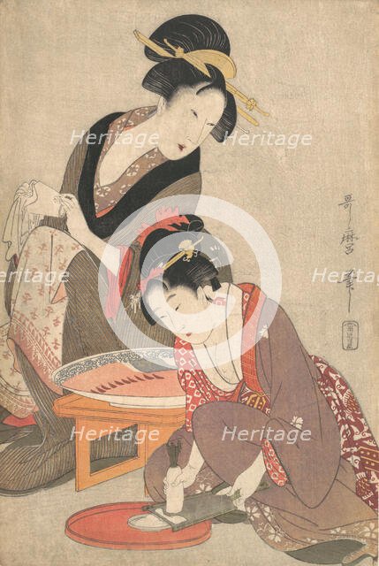 Women Preparing Sashimi, 1806-20. Creator: Kitagawa Utamaro.