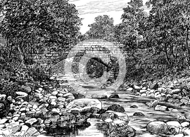 Sketches in Nidderdale, Yorkshire: Bridge over How Stean Beck, 1883. Creator: Unknown.