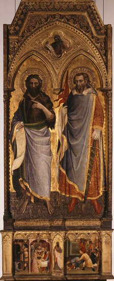 Saints Nemesius and John the Baptist, 1385. Creator: Spinello, Aretino (c. 1350-1410).