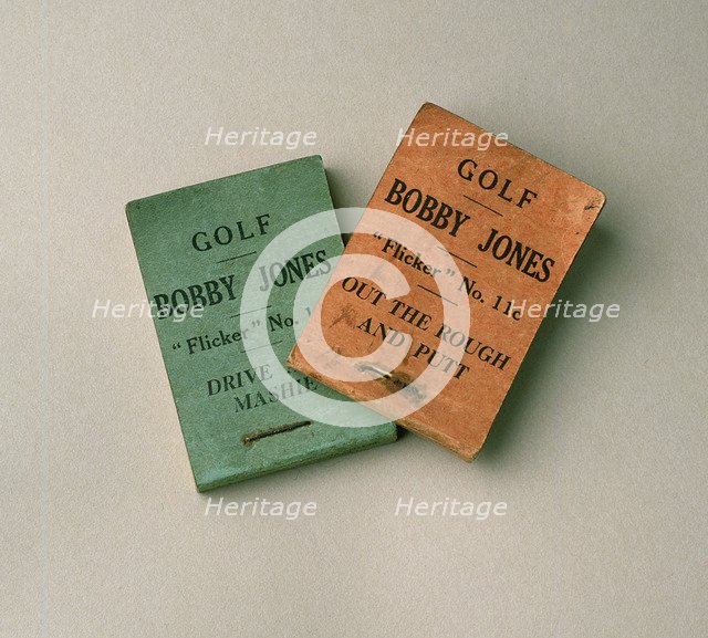 Bobby Jones flick books, 1930s. Artist: Unknown