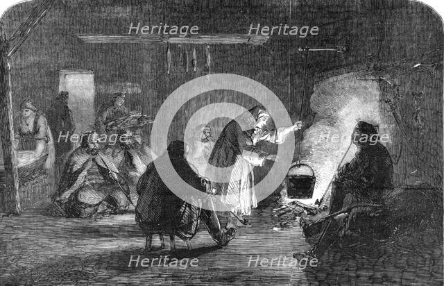 Interior of a Wallachian Hut, 1854. Creator: Unknown.