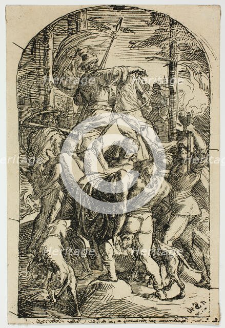 Hagen Leaves Siegfried's Body to be Carried Home from the Forest, n.d. Creator: Julius Schnorr von Carolsfeld.
