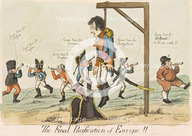 The Final Pacification of Europe!!, pub. 1803 (hand coloured engraving). Creator: English School (19th Century).