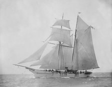 The 76 ton schooner 'Lisette' under sail. Creator: Kirk & Sons of Cowes.