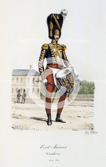 Cents-Suisses, Drummer, 1814-17 Artist: Eugene Titeux