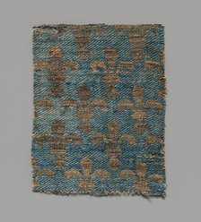 Textile with Brocade, French or Italian, 13th-14th century. Creator: Unknown.