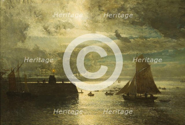 Moonlit Landscape, 1878. Creator: Alfred Wahlberg.