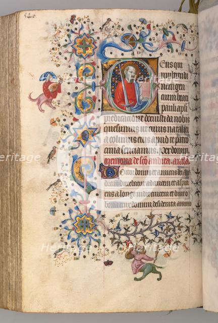 Hours of Charles the Noble, King of Navarre (1361-1425): fol. 264v, St. Paul, c. 1405. Creator: Master of the Brussels Initials and Associates (French).