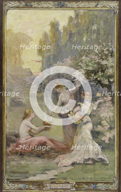 Esquisse pour la mairie du 10ème arrondissement de Paris : L'odorat - Parfums du soir, c.1905 - 1908 Creator: Henri-Eugène Delacroix.