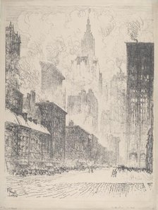 From Fulton Street, 1910. Creator: Joseph Pennell.