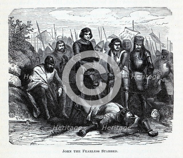 John the Fearless Stabbed, 1882. Artist: Anonymous  