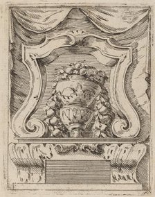 Architectural Motif with Fruit in a Vase, c. 1690. Creator: Carlo Antonio Buffagnotti.