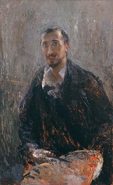 Self-Portrait with Palette. Creator: D'Andrea, Angiolo  .