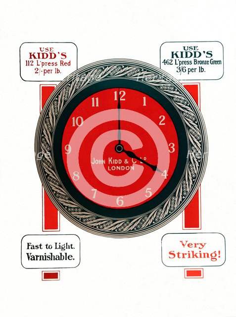 'Advert for John Kidd's & Co. Ltd Inks', 1917. Artist: Unknown.