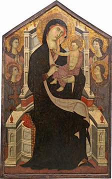 Maestà (Madonna and Child with Four Angels), c. 1290. Creator: Master of Città di Castello.