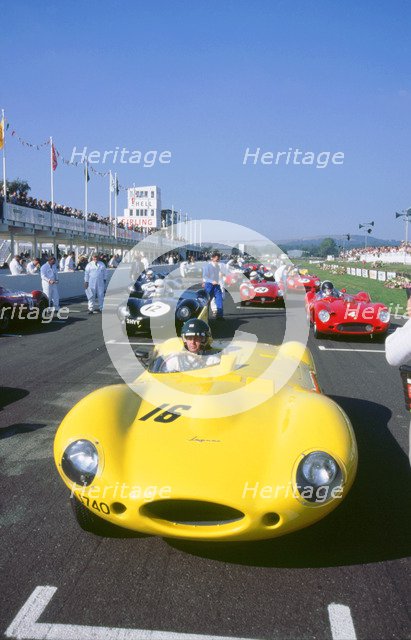 1998 Goodwood revival meeting. Jaguar D type, Martin Brundle. Artist: Unknown.