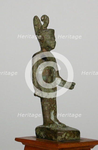 Statuette of the Goddess Neith, Egypt, Third Intermediate Period, Dynasty 21-25 (abt 1069-664 BCE). Creator: Unknown.