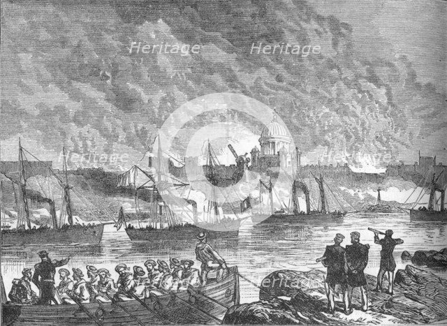 'Bombardment of Sweaborg', c1880. Artist: Unknown.
