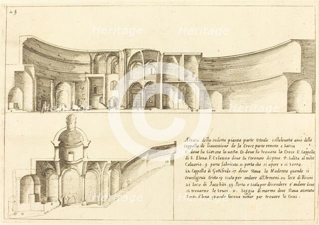 Elevation of the Chapel of the Invention of the Cross, 1619. Creator: Jacques Callot.