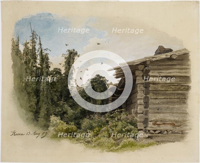 Hop garden, 1859. Creator: Werner Holmberg.