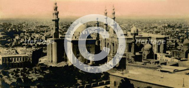 'Cairo: General view and Sultan Hassan Mosque', c1918-c1939. Creator: Unknown.