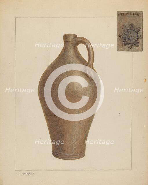Jug, c. 1937. Creator: Charles Garjian.