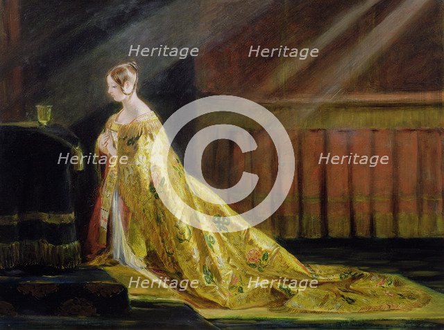 'Queen Victoria in her Coronation Robe', 1838. Artist: Charles Robert Leslie