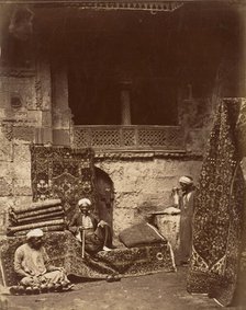 Turkish Carpet Bazaar, Cairo, ca. 1880. Creator: Unknown.