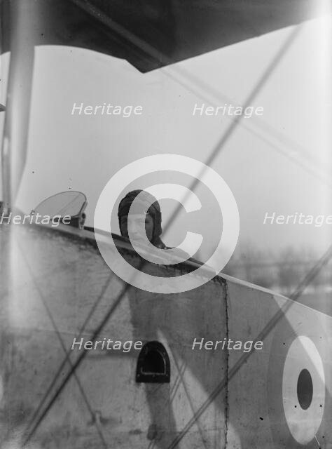 Allied Aircraft - Demonstration At Polo Grounds; Col. Charles E. Lee, British Aviator..., 1917. Creator: Harris & Ewing.