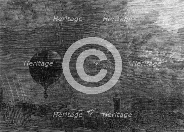 Ascent of Mr. Coxwell's Great Balloon from the Crystal Palace grounds, 1865. Creator: Unknown.