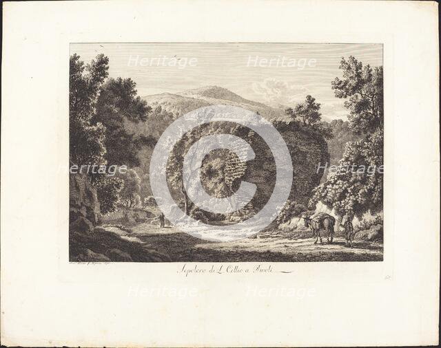 Sepolcro di L. Cellio a Tivoli, 1795. Creator: Albert Christoph Dies.