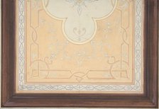 Design for the decoration of a ceiling with strapwork and rinceaux, 1830-97. Creators: Jules-Edmond-Charles Lachaise, Eugène-Pierre Gourdet.