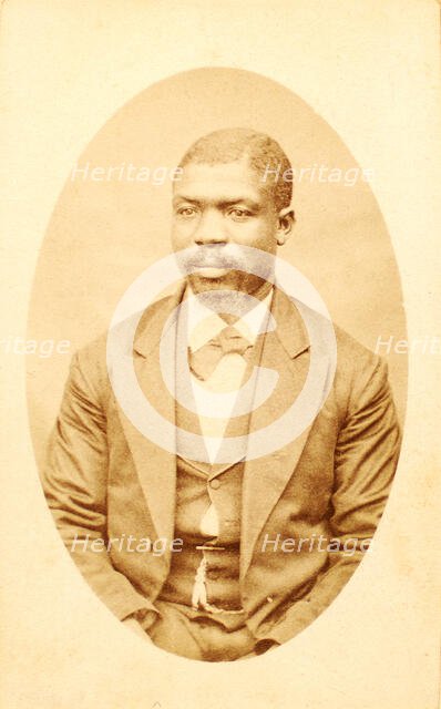 Oval half-figure portrait of unidentified man, c1860-c1869. Creator: Unknown.