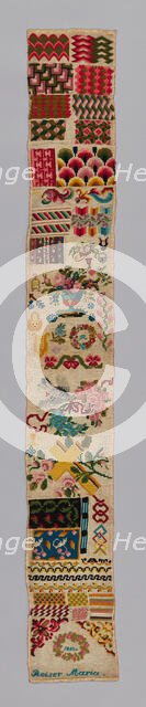 Sampler, Germany, 1852. Creator: Maria Beiser.