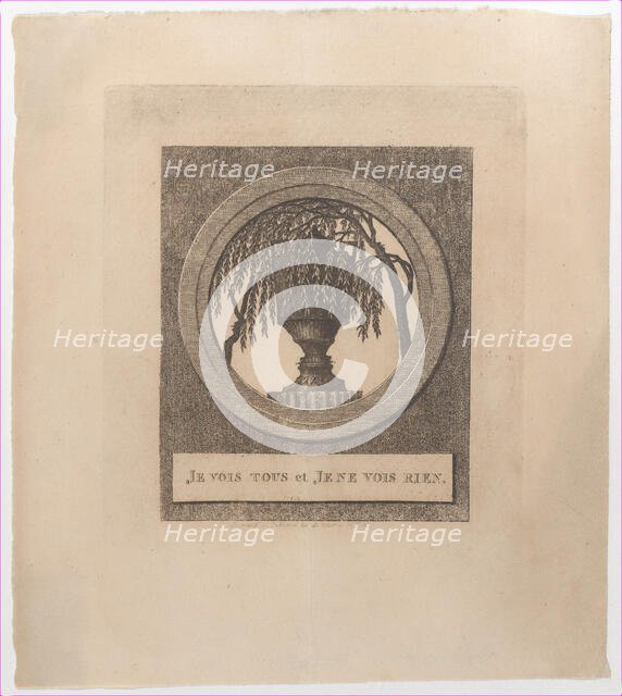 I see everything and I see nothing (Je vois tout et je ne vois rien), with hidden silhouet..., 1796. Creator: D. Martin.