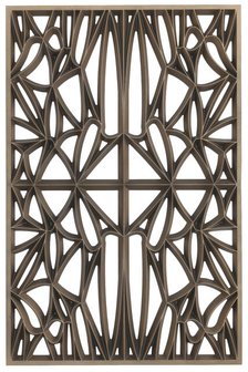 Corona panel designed for NMAAHC (Type A: 65% opacity), ca. 2013. Creators: Peerless Pattern Works, Morel Industries, Dura Industries, Northstar Contracting.