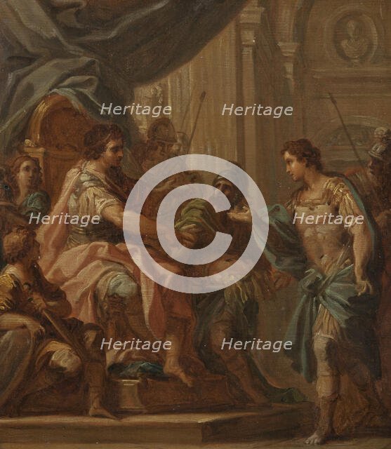 David and Saul. Study, early-mid 18th century. Creator: Sebastiano Conca.