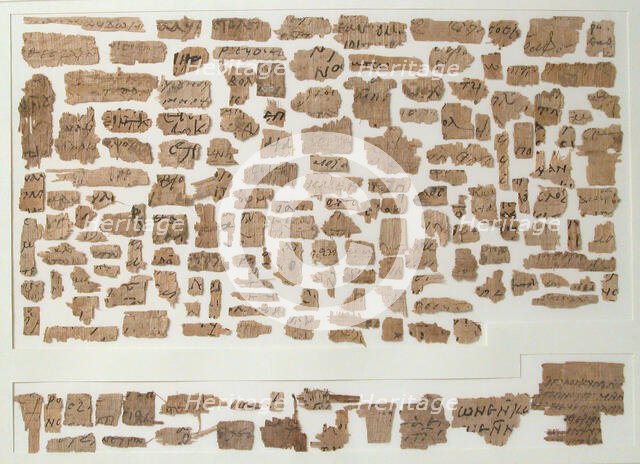 Papyri Fragments, Coptic, 7th century. Creator: Unknown.