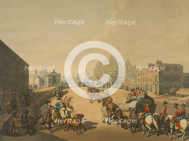Whitechapel Turnpike, London, 1798. Artist: Thomas Rowlandson