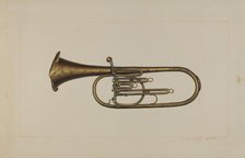 Baritone Horn, c. 1938. Creator: Edward L Loper.