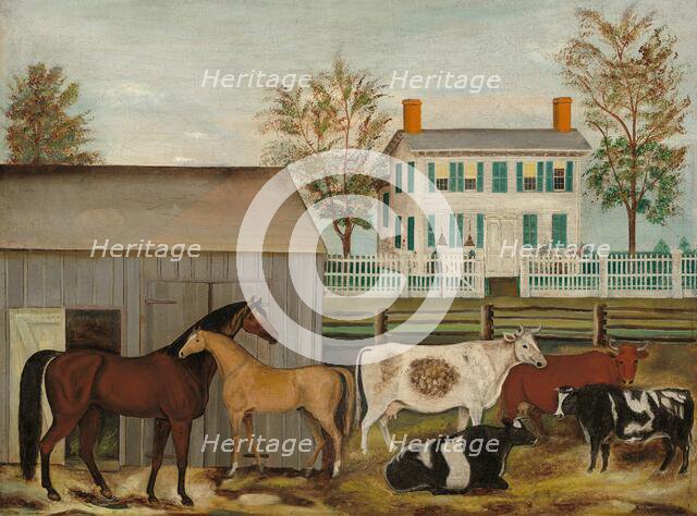 The Barnyard, late 19th century. Creator: Amzi Emmons Zeliff.