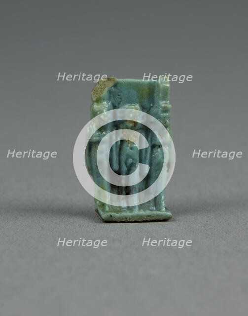 Amulet of the Goddesses Isis and Nephthys with Horus Standing Between, Egypt, Third Intermediate... Creator: Unknown.