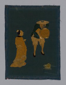 Panel (Furnishing fabric), China, Kangxi Period, Qing dynasty (1644-1911), 1800/50. Creator: Unknown.