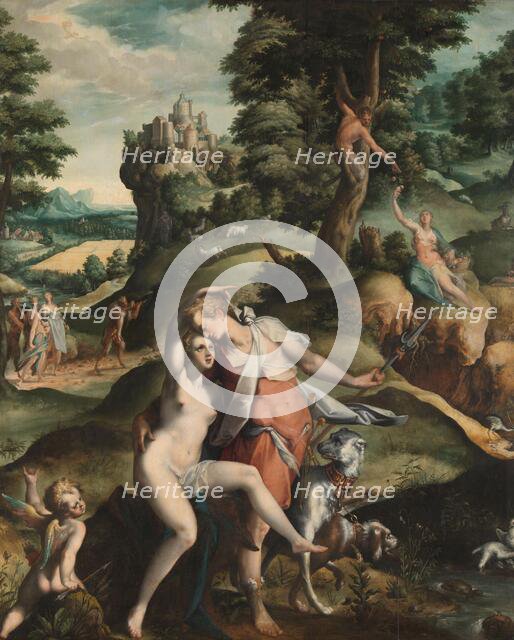 Venus and Adonis, c.1585-c.1590. Creator: Bartholomeus Spranger.