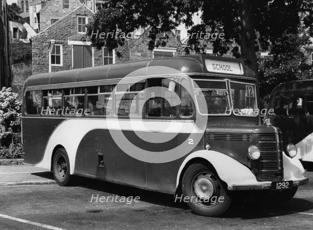 Bedford OB bus in Guernsey late 1940's. Creator: Unknown.
